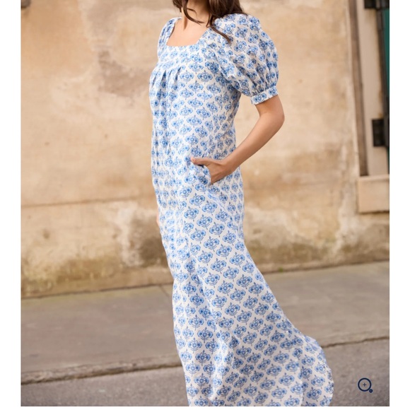J. McLaughlin Larissa Dress - Blue Floral Maxi Dress - Picture 6 of 6